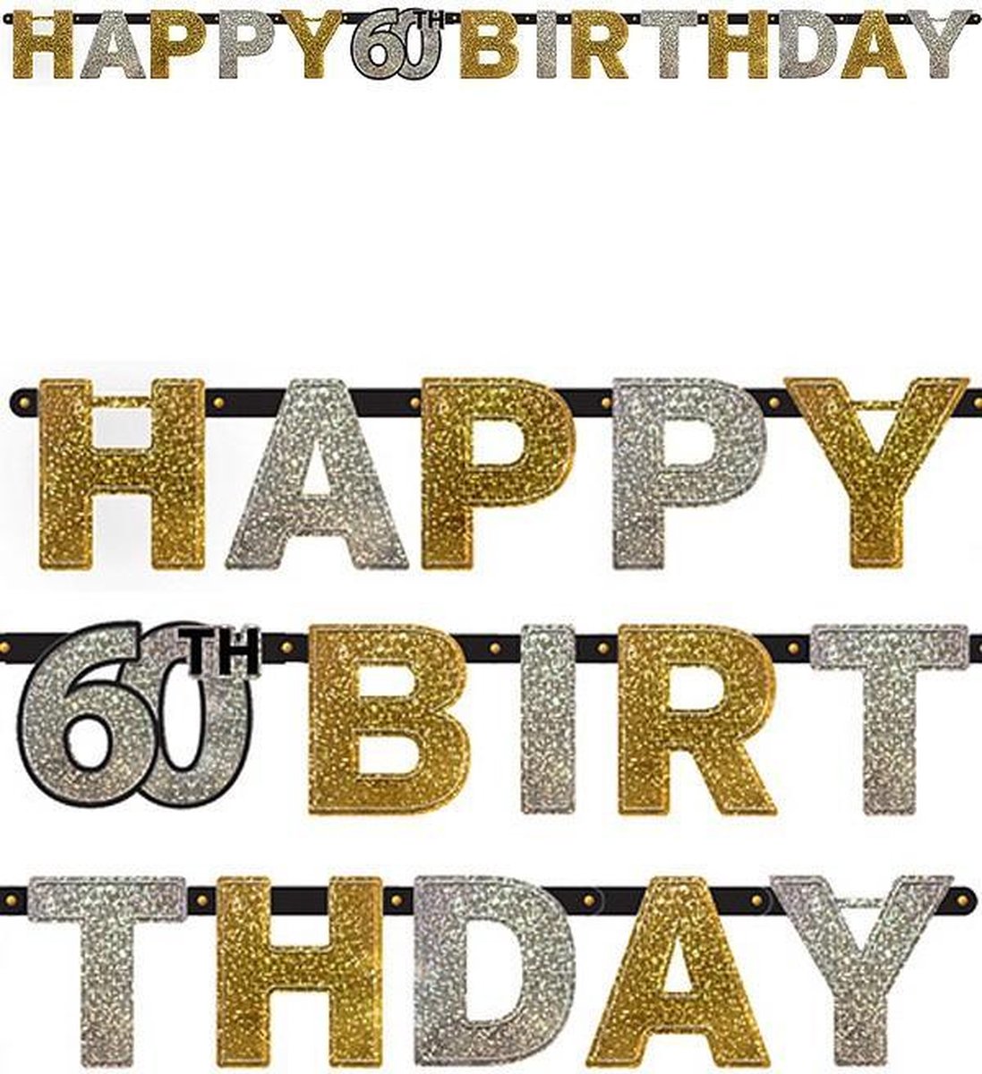 Letter Banner HAPPY 60 BIRTHDAY 2.13 m