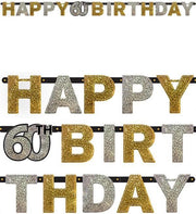 Letter Banner HAPPY 60 BIRTHDAY 2.13 m