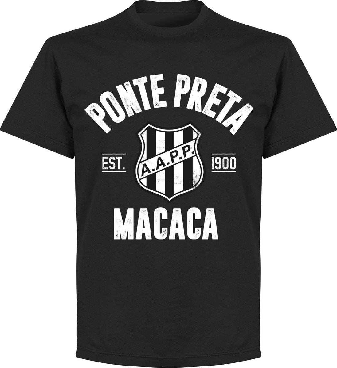 AA Ponte Preta Established T-Shirt - Zwart - 4XL