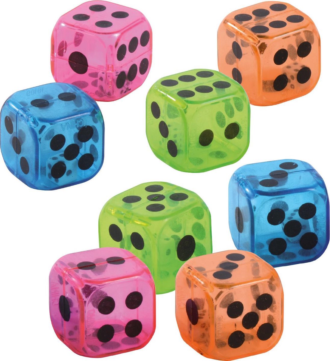 Dobbelsteen in dobbelsteen set van 12 stuks