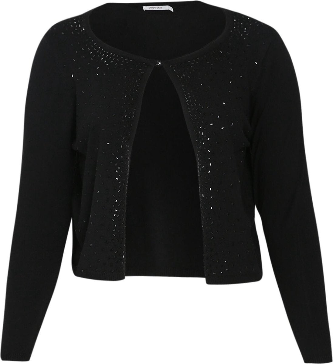 Korte cardigan met kraaltjes