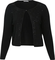Korte cardigan met kraaltjes