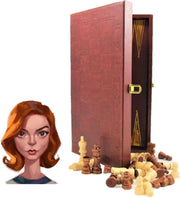 Queen’s Gambit | Schaak Box VICTORY + GRATIS Sticker Set | Groot! Schaakbord: 40 x 40 cm | Houten Schaak Stukken | Schaakspel | Brain Trainer | Educatief Speelgoed | Bordspel | Backgammon | Schaken | Queens Gambit
