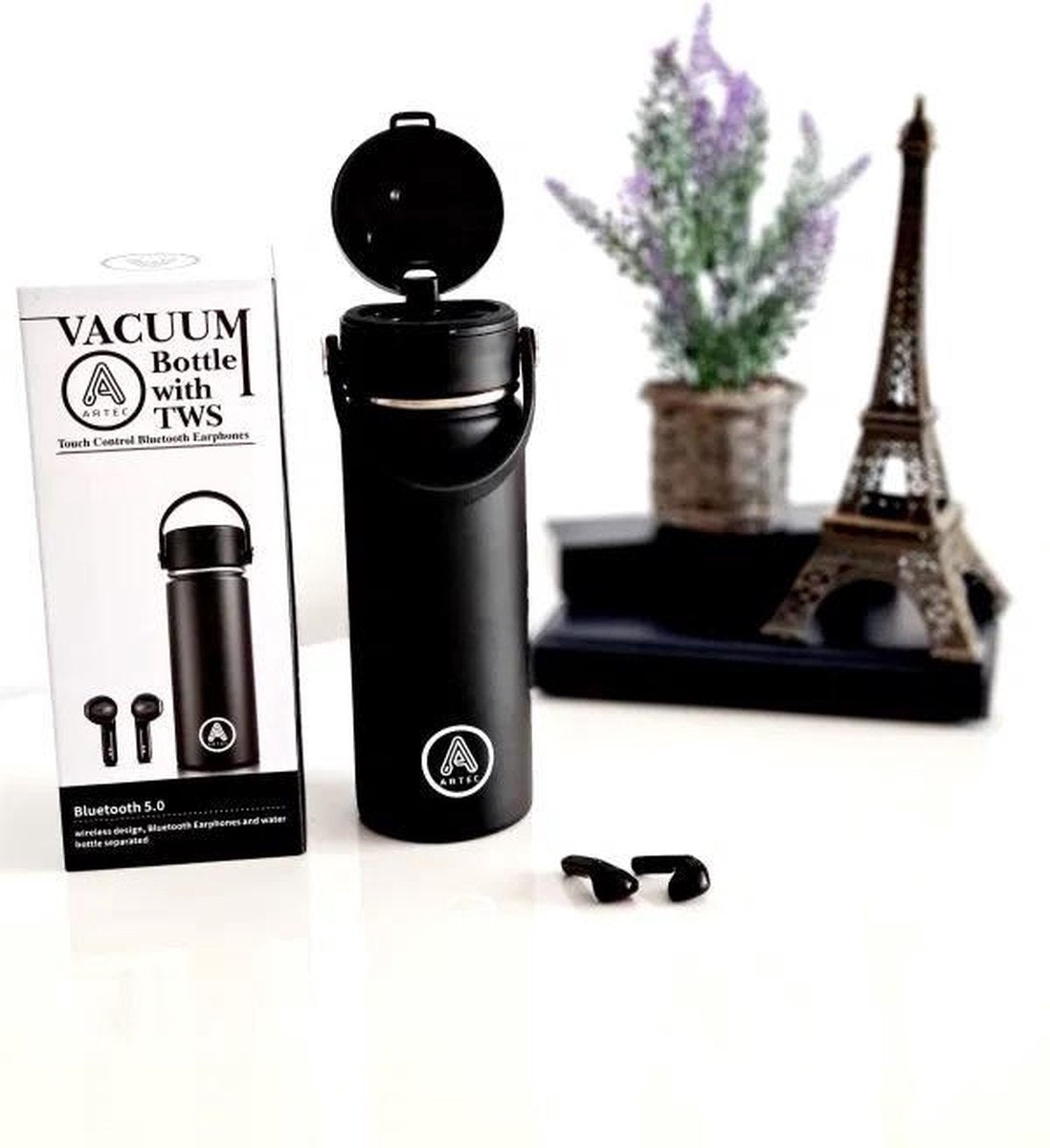 Earphone Bottle - Thermos - Airpods draadloos
