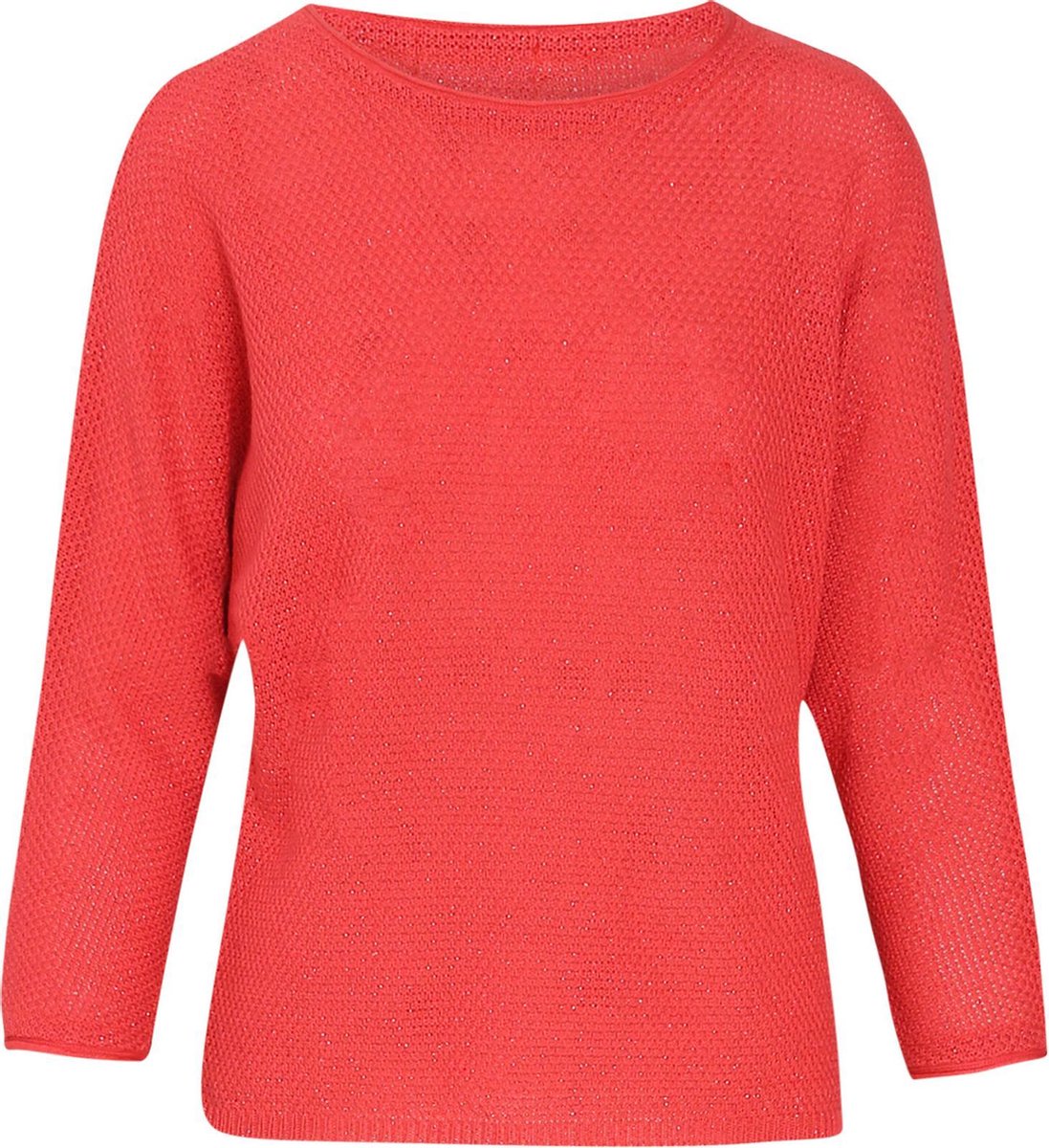 Cassis - Trui in gerstekorrelsteek met lurex - Framboos