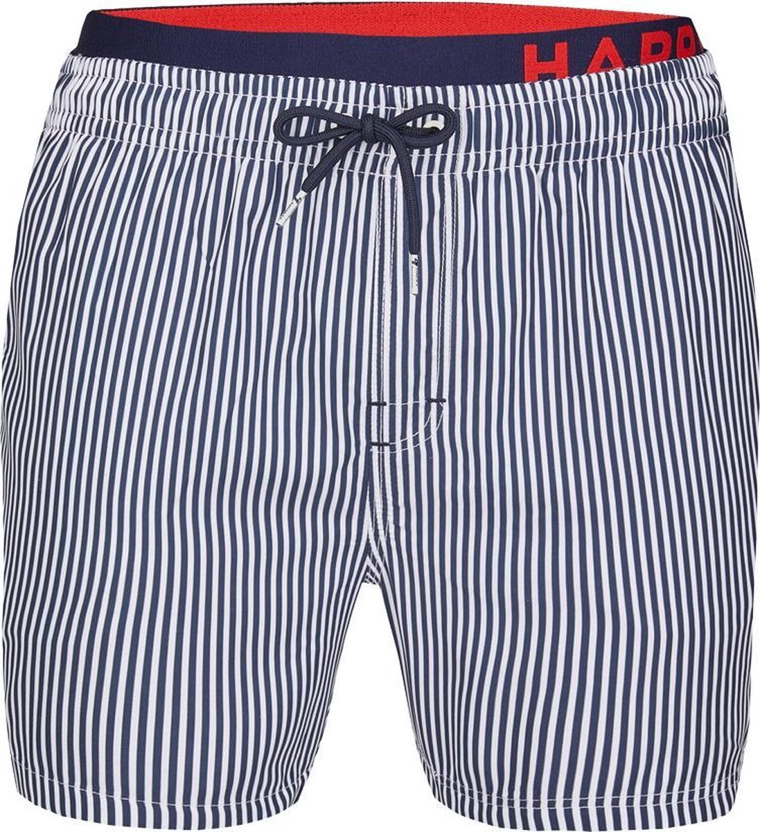 Happy Shorts Zwemshort Gestreept Blauw / Wit -  M