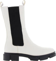 Tango | Romy 1-e  white black leather chelsea boot - black sole | Maat: 41