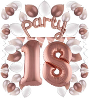 e-Carnavalskleding.nl Feestversiering pakket rosé 18 jaar | Versiering 18e verjaardag | 18 jaar feestversiering pakket rosé compleet | Leuk pakket rosé met feestartikelen voor de 18e verjaardag Large