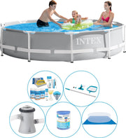Zwembad Combi Deal - 6-delig - Intex Prism Frame Rond 305x76 cm