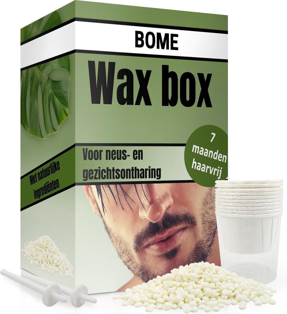 BOME Wax Box - Set voor Neusontharing - 7 Maanden Haarvrij - Ontharingswax - Met Natuurlijke Ingrediënten - Neuswax - Wax Ontharen - Neushaar Wax