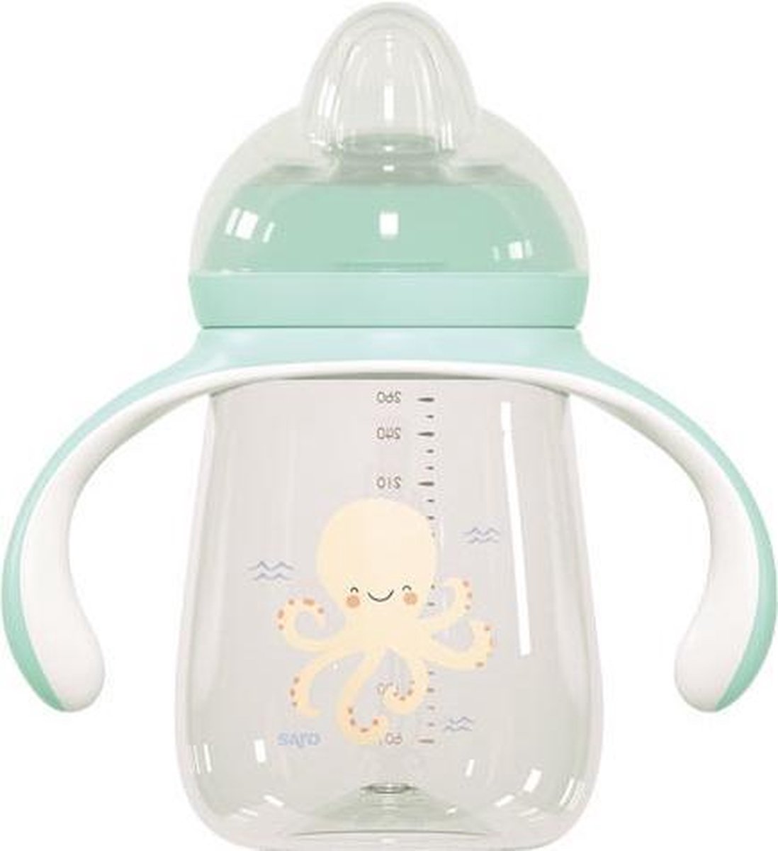 Saro Antilekbeker Met Handvatten Happy Sea 260 Ml Mintgroen