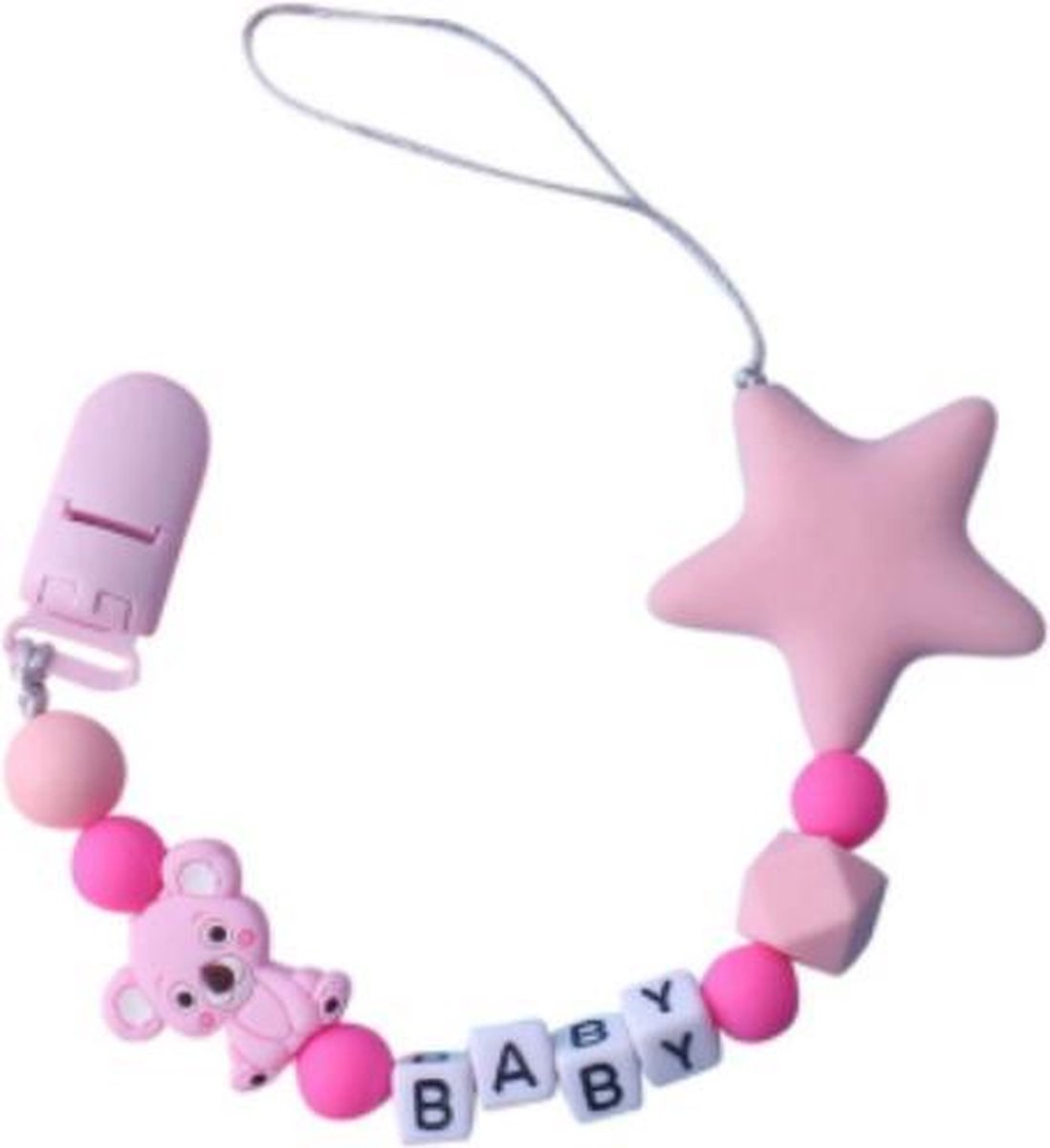 Bijtketting - Kauwketting Baby Roze - Ideaal cadeau voor babyshowers en als geboortecadeau of kraamcadeau