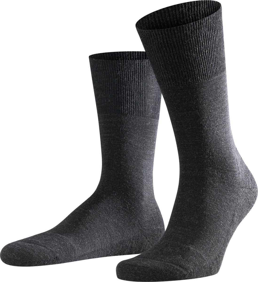 FALKE Airport Plus Herensokken - Antraciet Melange - Maat 41-42