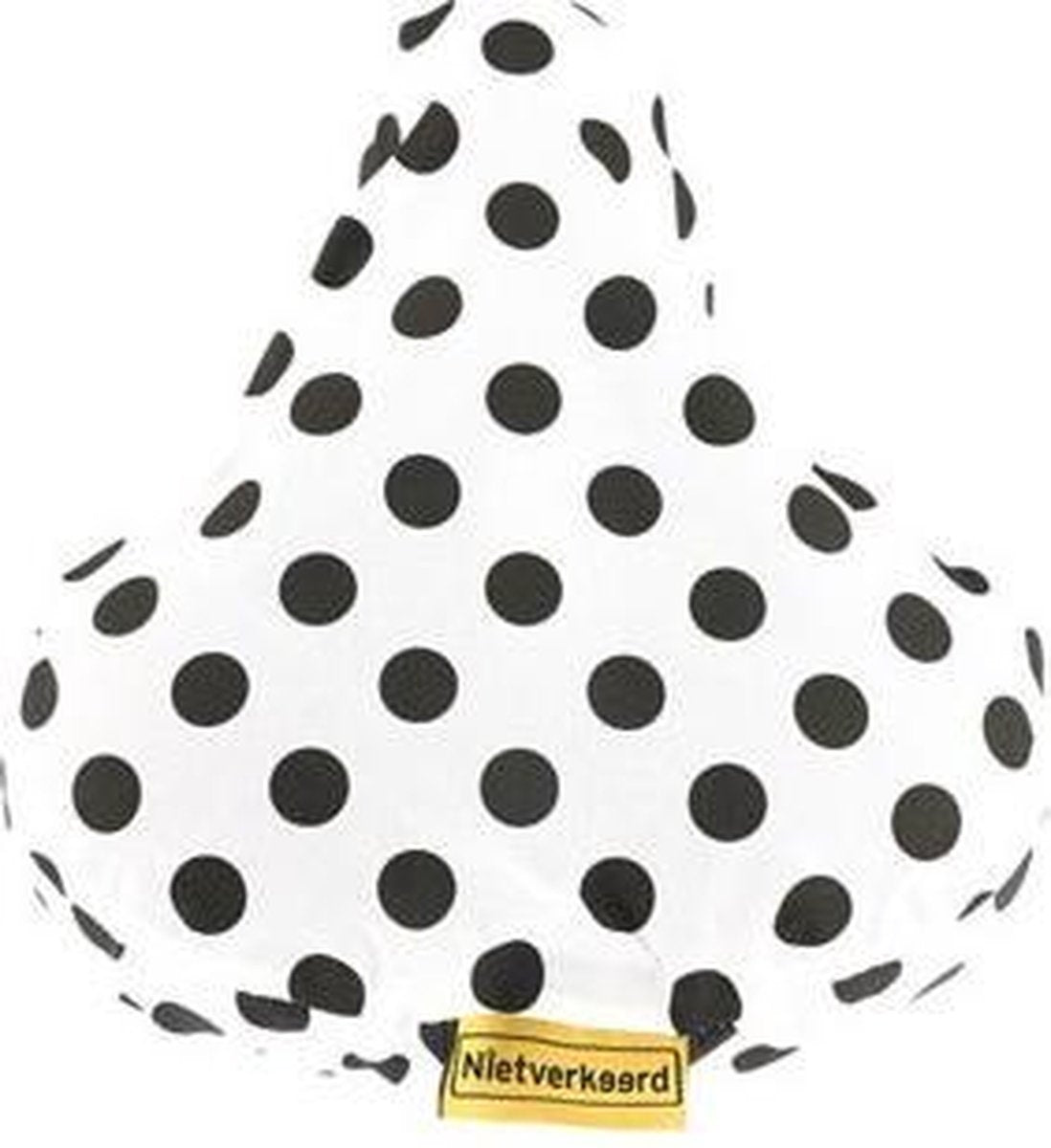 Niet Verkeerd NietVerkeerd zadeldek polyester 210D waterproof - Dots - Wit met Zwarte stippen