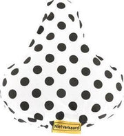 Niet Verkeerd NietVerkeerd zadeldek polyester 210D waterproof - Dots - Wit met Zwarte stippen