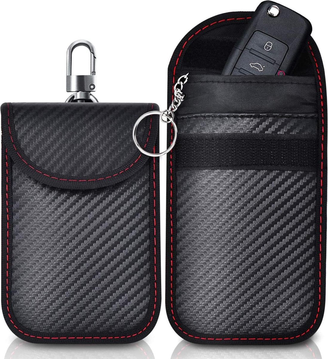 Premium Rfid Beschermhoes Autosleutel | 2 STUKS | Autosleutel Hoesje | Etui | Vernieuwde Versie | Anti Diefstal | Cover| Rfid Autosleutel |