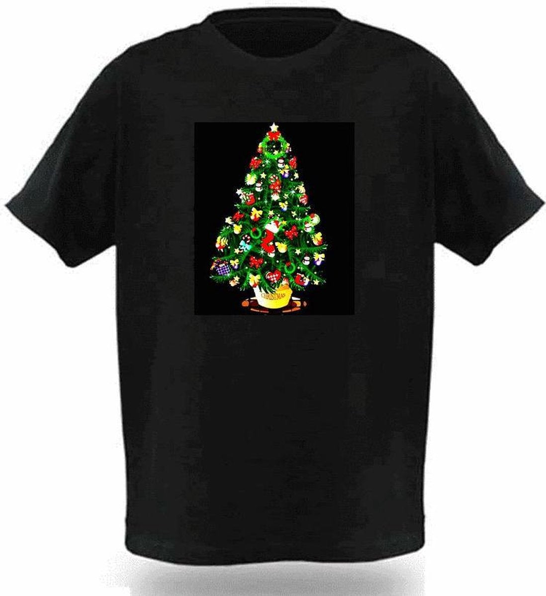 LED Equalizer T-SHIRT Kerstboom 002 - XXS
