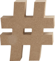 Symbol. #. H: 13 cm. 2 cm. mdf. 1 pc