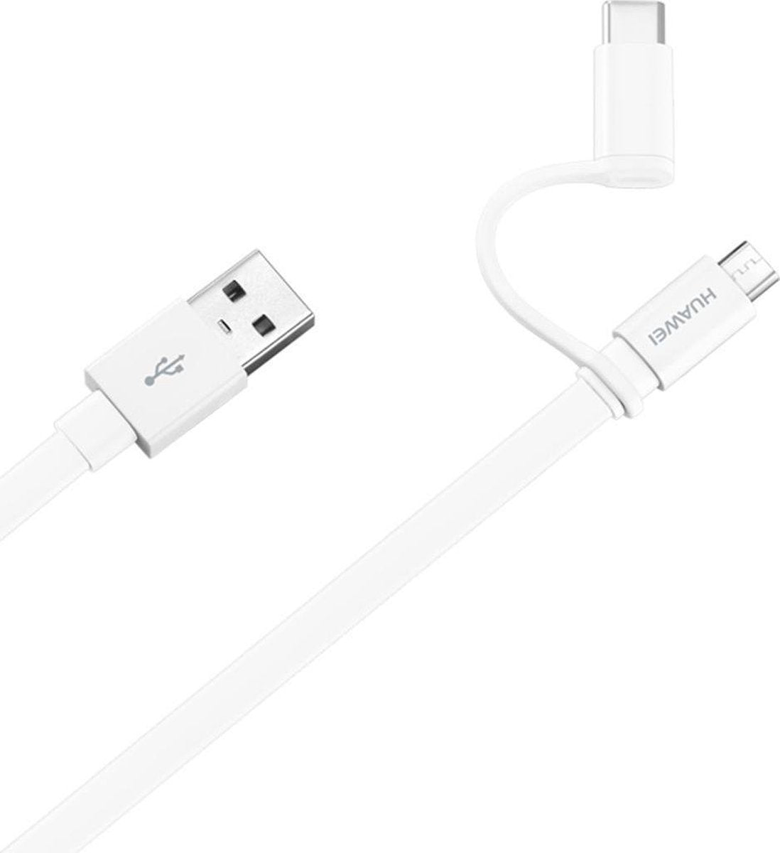 Huawei datakabel mirco USB & USB-C - wit