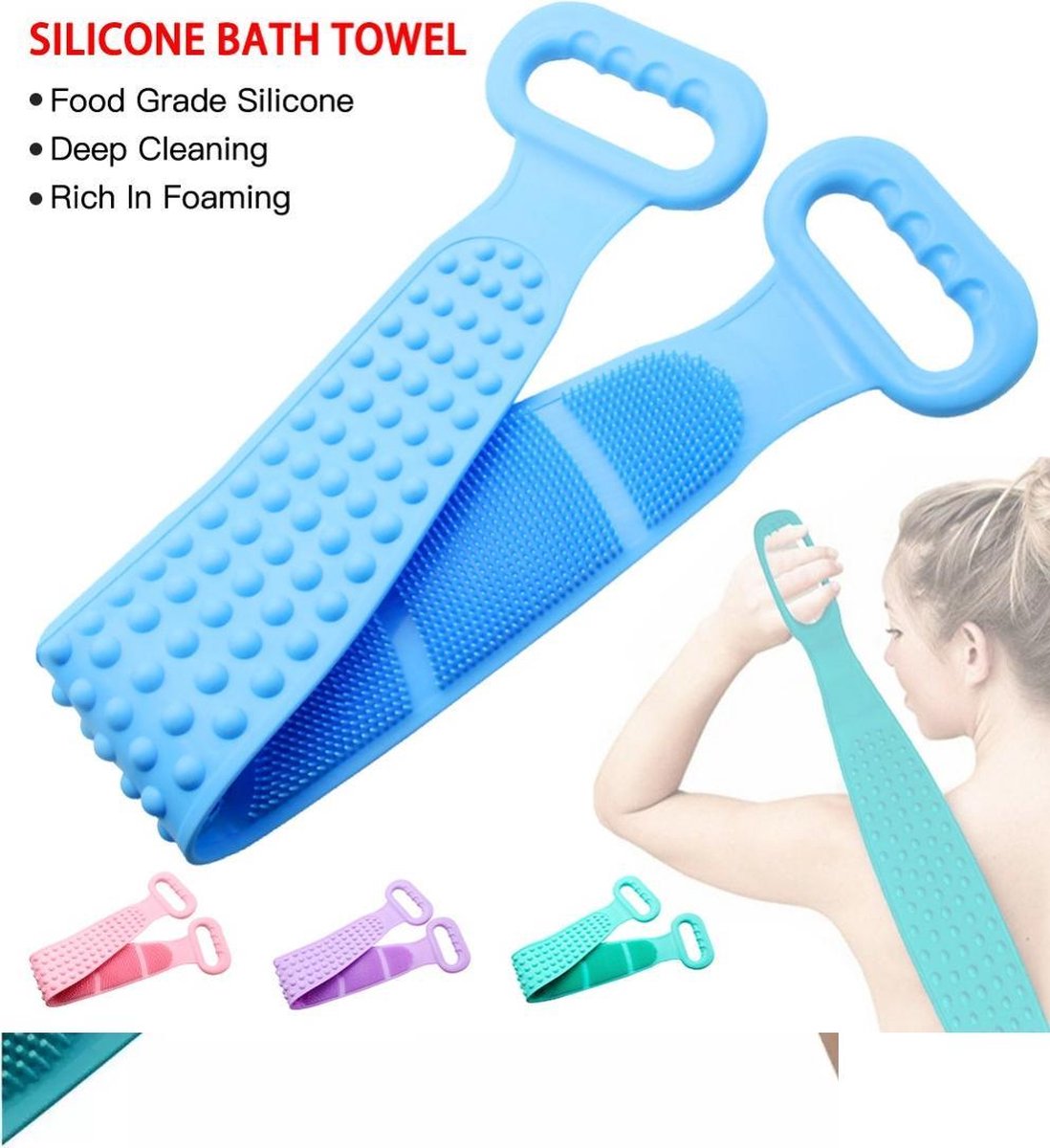 Massage Borstel Lichaam - BLAUW