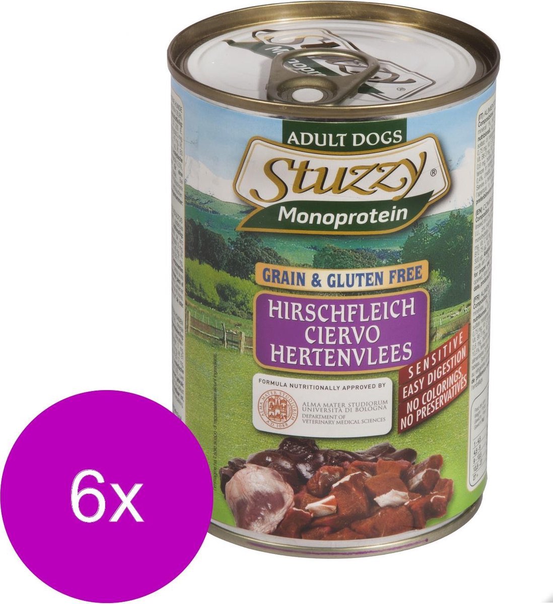 Stuzzy Blik Adult 400 g - Hondenvoer - 6 x Hert