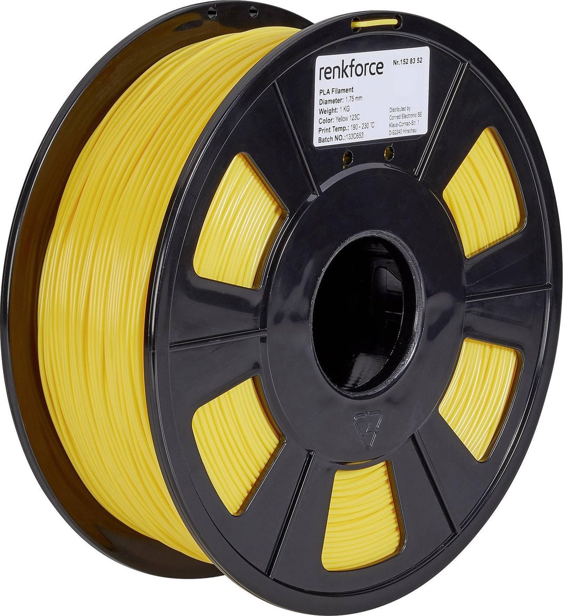 Filament Renkforce PLA kunststof 1.75 mm Geel 1 kg