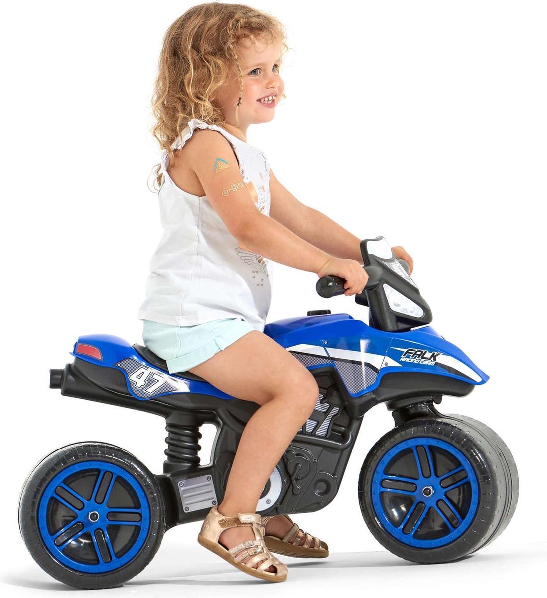 Falk Racing Team Moto - Unisex - Blauw - Loopfiets