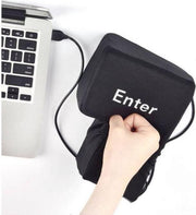 MikaMax Grote Enter Knop – XXL Enter Knop - Anti Stress Kussen - USB Aansluiting - Werkt Als Echte Enter