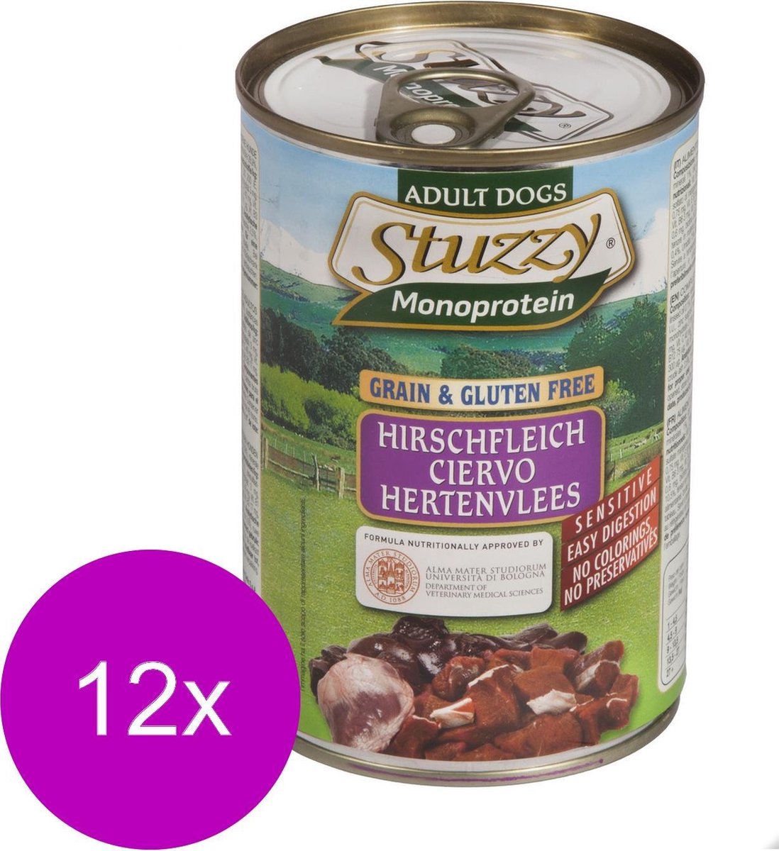 Stuzzy Blik Adult 400 g - Hondenvoer - 12 x Hert