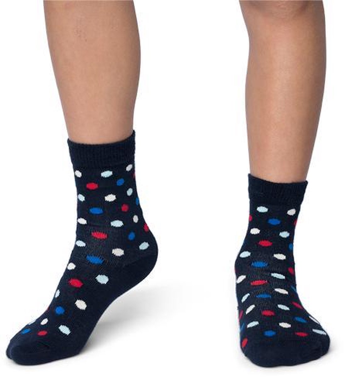 Kinder Fun sokken Katoen Multicolor Kleine Stippen 35-38 per 2 paar