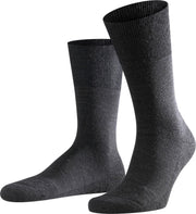 FALKE Airport Plus Herensokken - Anthracite Melange - Maat 43-45