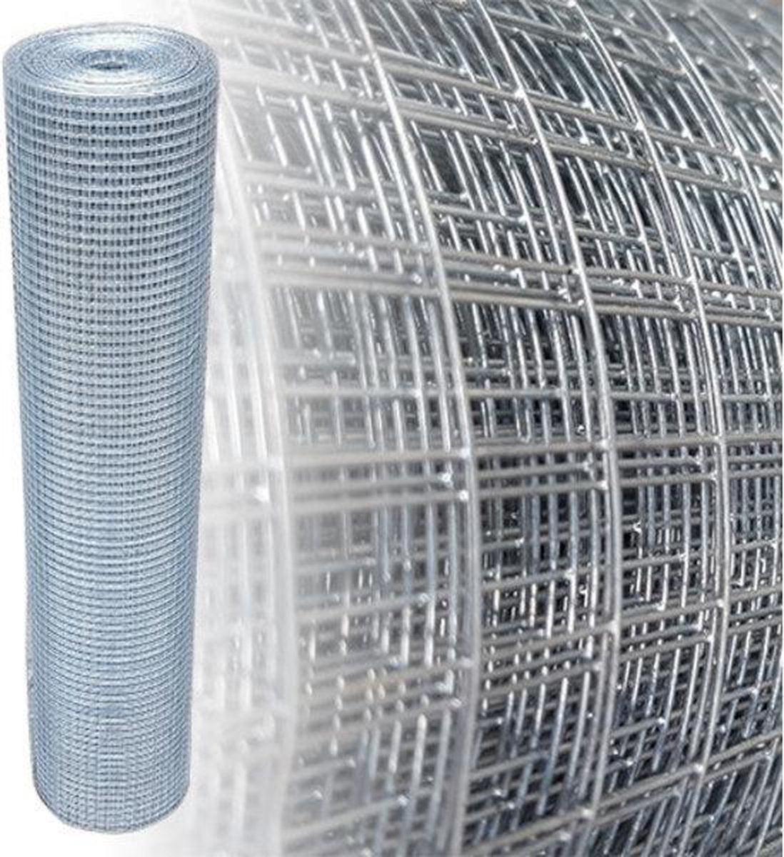 Volièregaas 12mm/1.0mm/50cm/25m Verzinkt