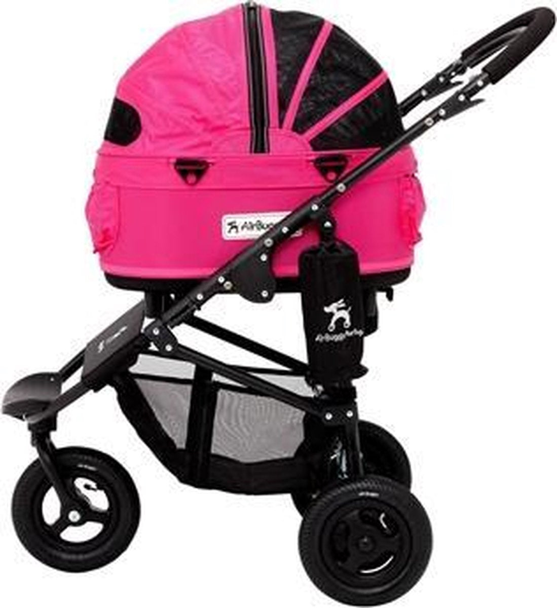 Airbuggy hondenbuggy dome2 sm met rem rose roze - 53x31x52 cm / 96x53