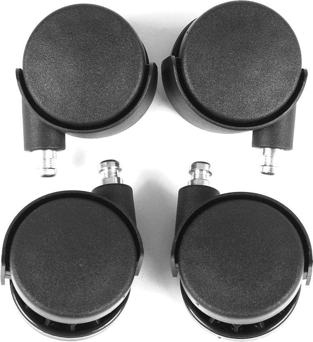 Set van 4 wieltjes voor vouwkrat Zwart  x  x