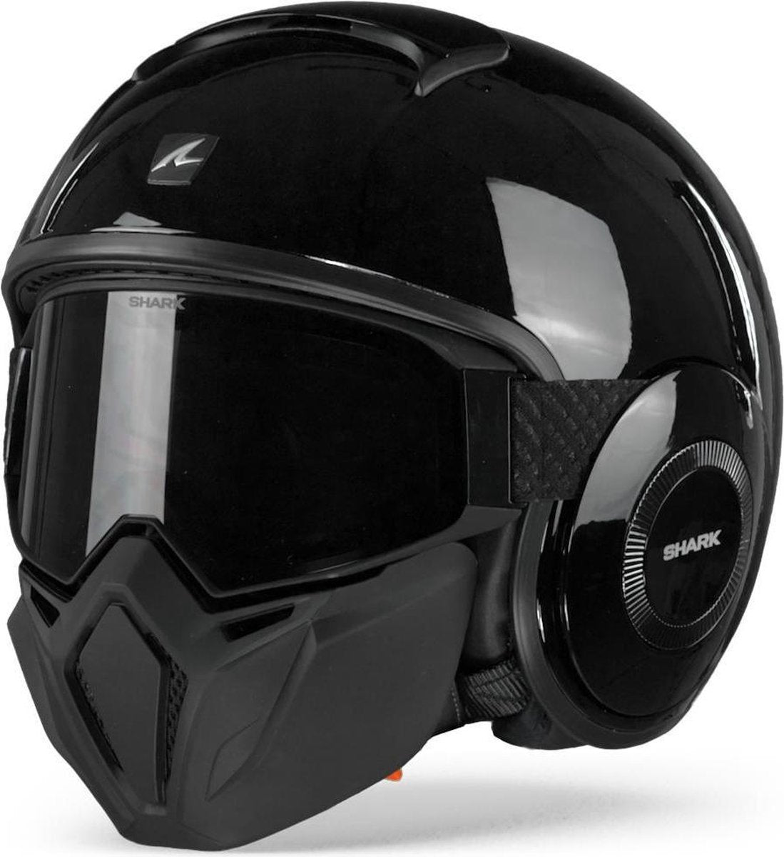 Shark Street Drak Blank Blk Zwart Jethelm - Motorhelm - Maat M