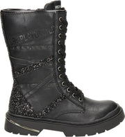 Replay Paradise meisjes veterboot - Zwart - Maat 34