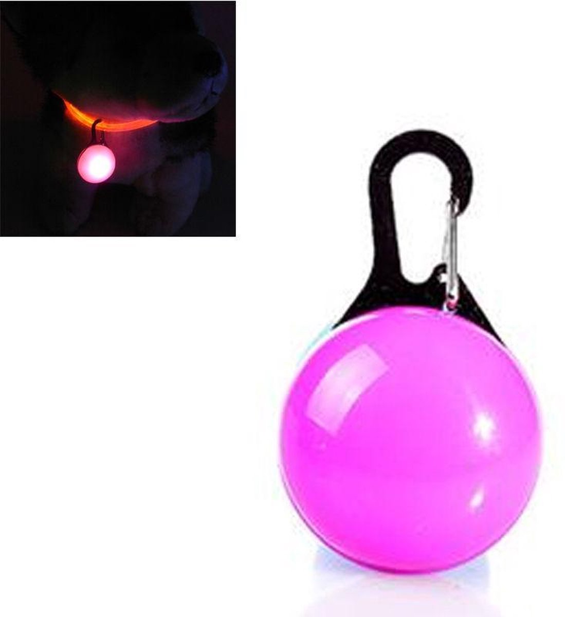 Veiligheidslampje Voor Halsband - Dierenlampje - Roze