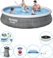 Bestway Fast Set Rattan Rond 396x84 cm - Zwembad Combinatie Set