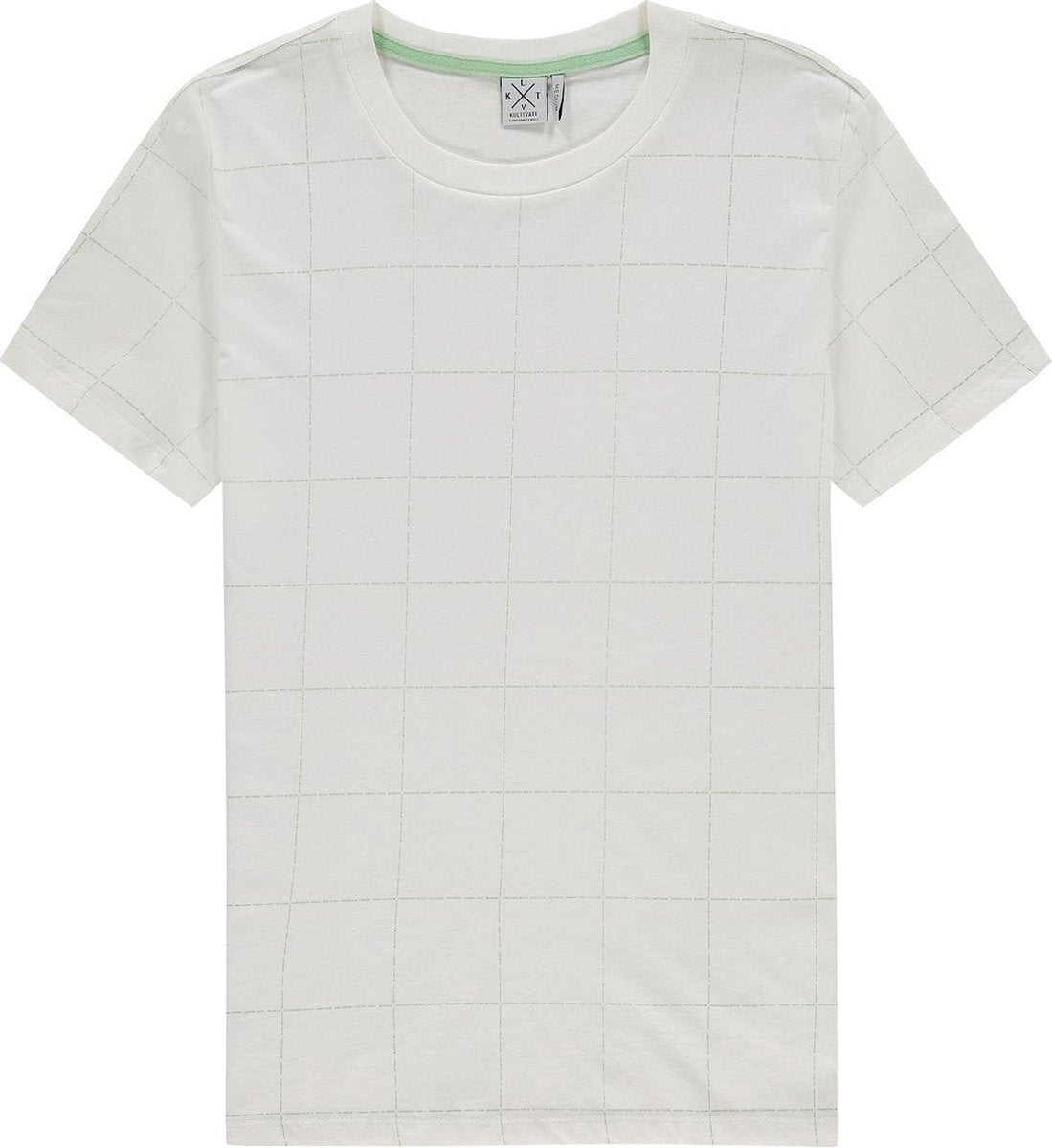 Kultivate T-shirt Word Grid Ecru/Wit (2001010213 - 203)