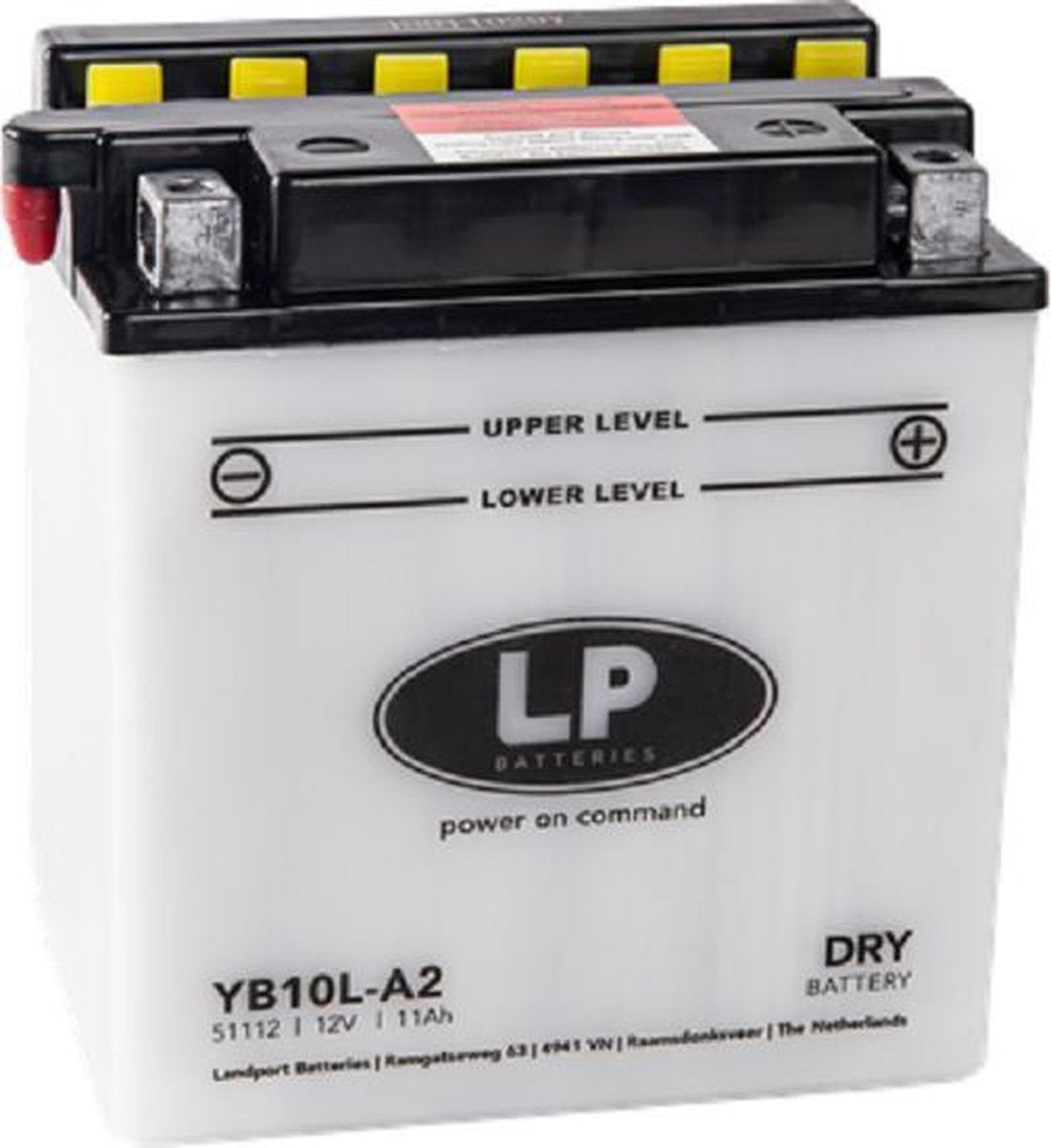 Landport Dry Motor & Scooter accu YB10L-A2 | 12V / 11AH / 140CCA |