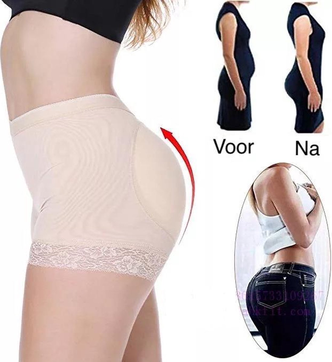 Butt lifter - slipje met vulling - volle billen - Maat XXL