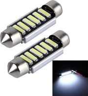 2 STKS 2 W 100 LM 6000 K 39 MM 6 SMD-7020 LED's Bicuspid Port Decodering Auto Dome Lamp LED Leeslamp