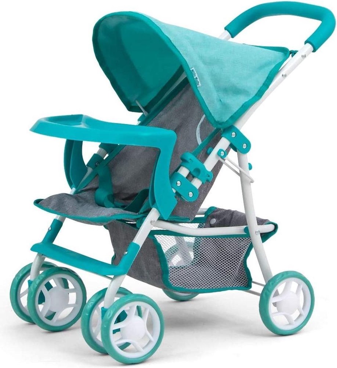Milly Mally Poppenwagen kate prestige meisjes 54 cm mintgroen/grijs