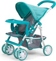 Milly Mally Poppenwagen kate prestige meisjes 54 cm mintgroen/grijs