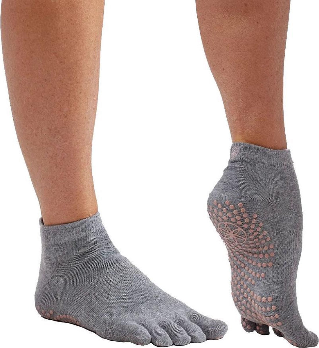 Gaiam Grippy Socks Sportsokken Dames - Grijs - Maat 36-40