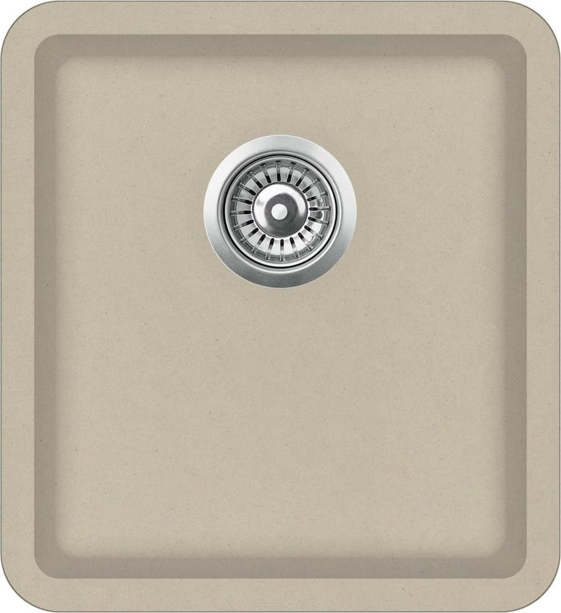 vidaXL Gootsteen enkele bak graniet beige