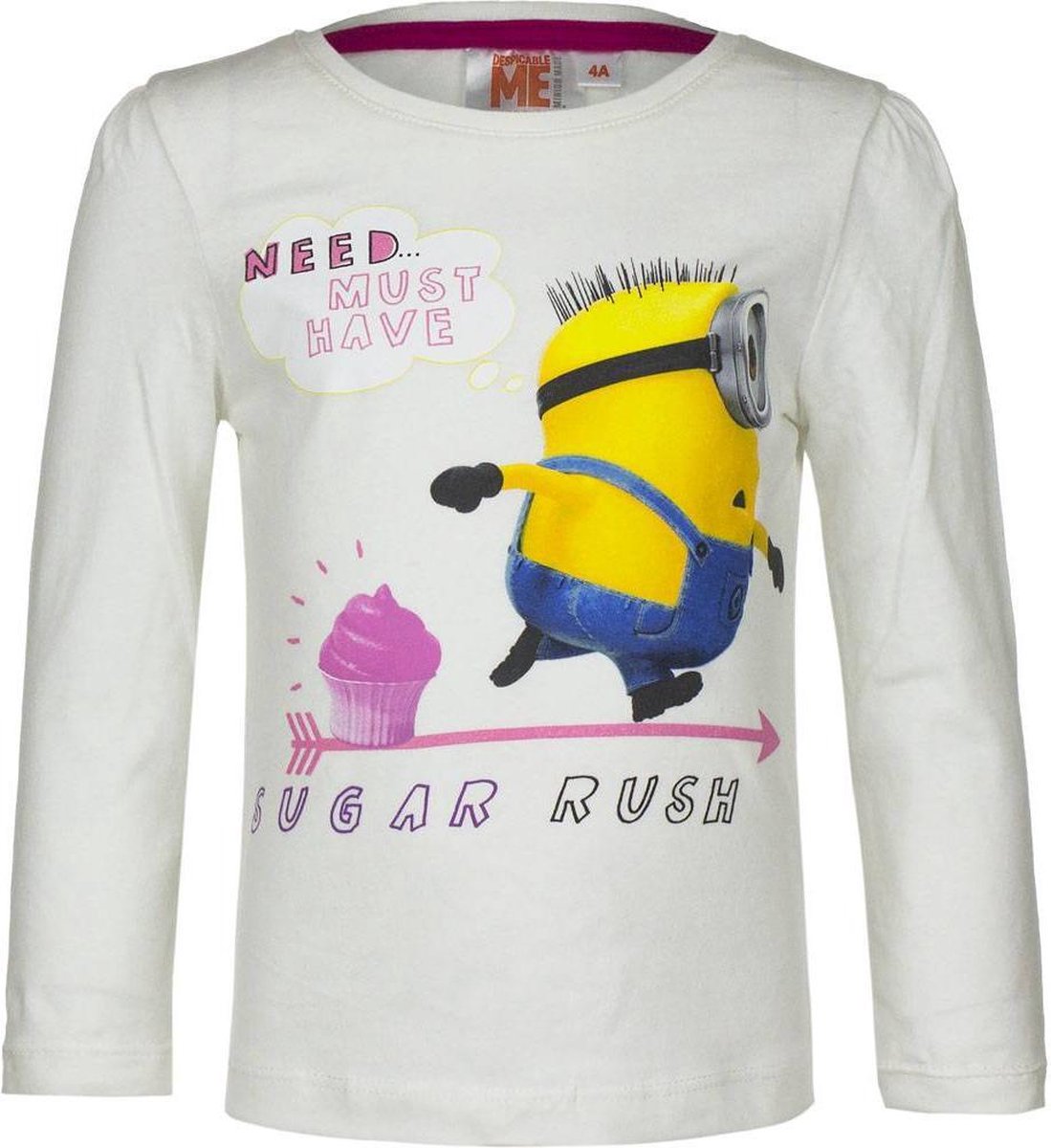 Kinder Longsleeve - Carl (Wit)Minions