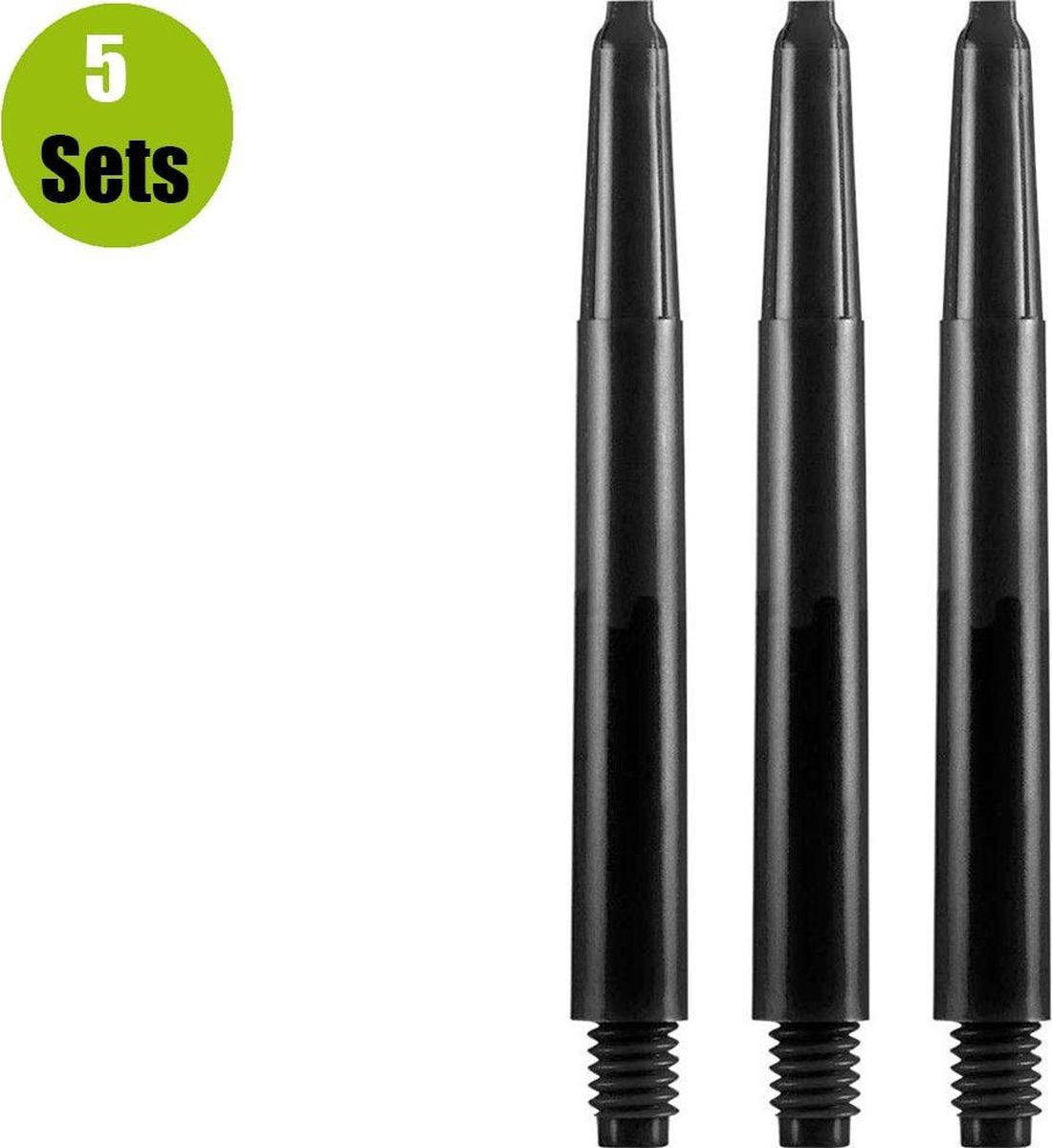 Nylon Dart Shafts - Zwart - Short - (5 Sets)