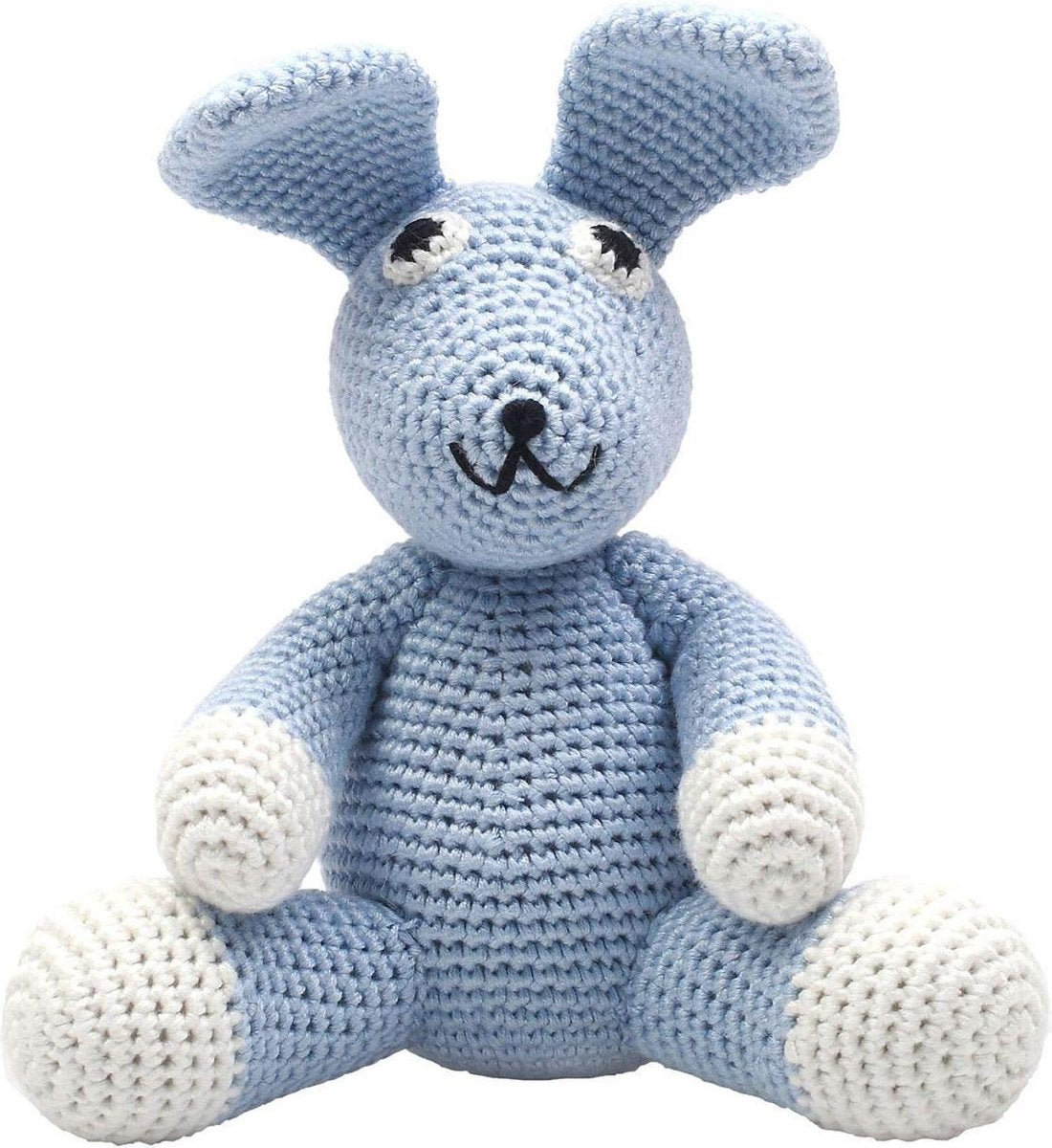 Naturezoo Knuffeldier Konijn Gehaakt 20 Cm Blauw