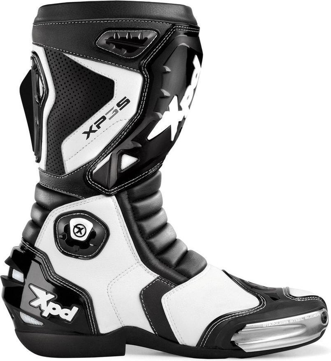 XPD XP3-S Black White Motorcycle Boots 41